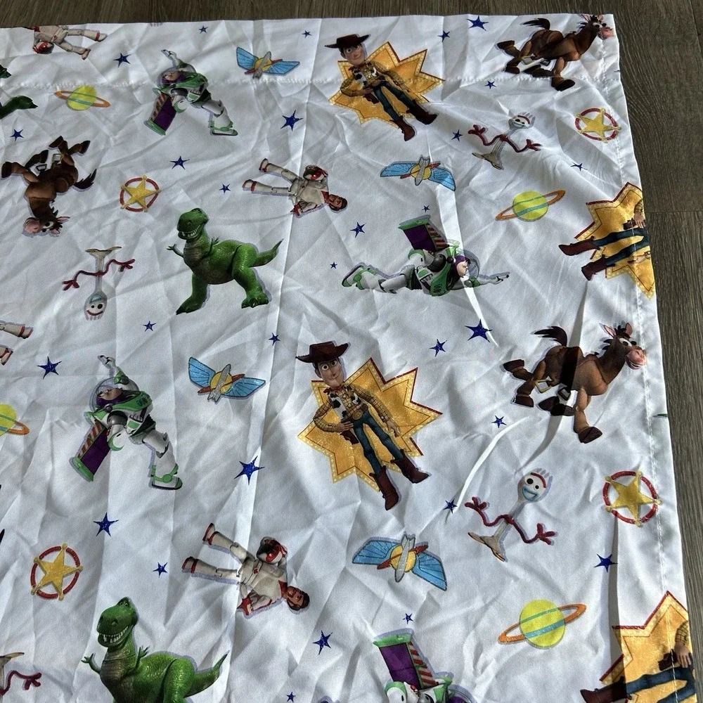 Toy Story 4 Toddler 44X58 Bed Flat Sheet Fabric Forky Woody Buzz Rex